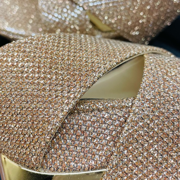 Jessica Simpson High Heel Sparkle Gold Champagne 7.5 - Picture 5 of 9